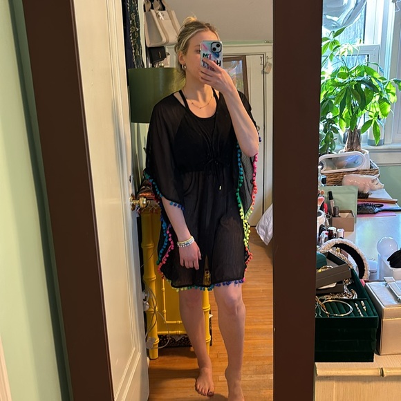 Bleu Rod Beattie Pom sleeve swim cover up - Picture 4 of 4